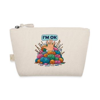 I'm Ok Lustiges Häkeln Und Stricken Garn-Chaos - Bio-Täschchen - Natur - Vorne