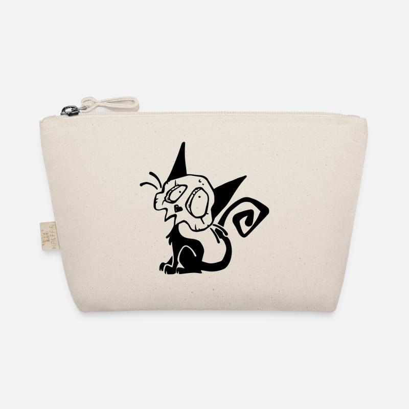Totenkopf Schwarze Katze Bio-Täschchen