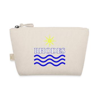 Rhodos Sonne und Wellen Design - Bio-Täschchen - Natur - Vorne