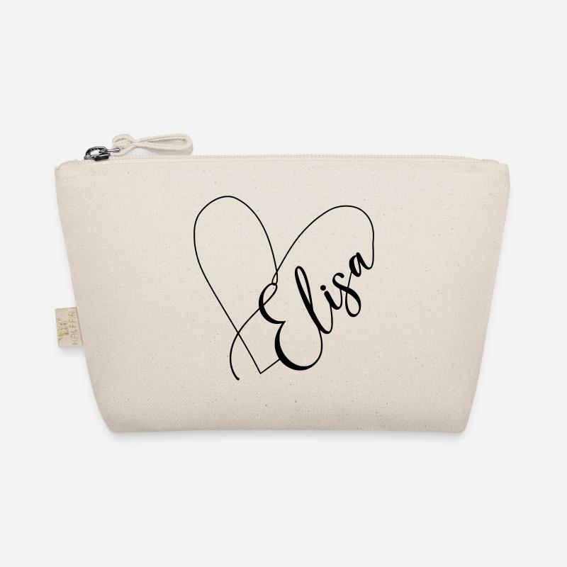 Elisa Name Heart Line Organic Pouch