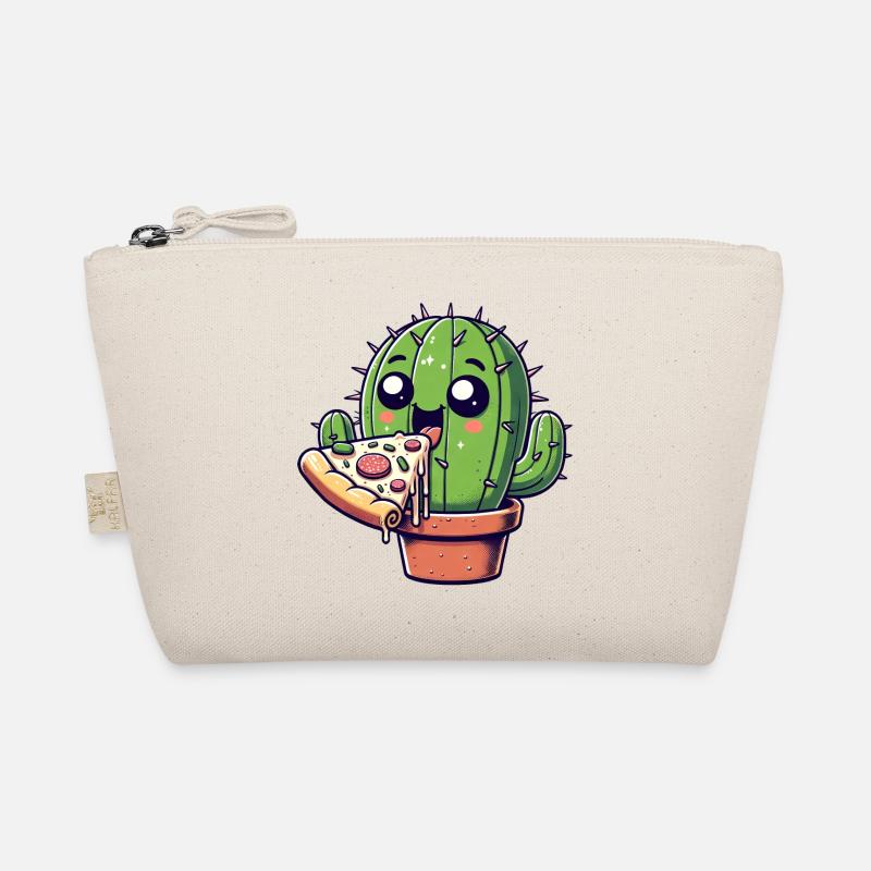 Cute Cactus Pizza Comic Organic Pouch