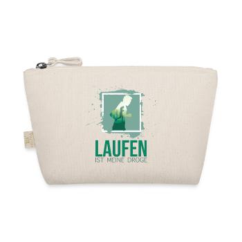 Laufen ist meine Droge - Bio-Täschchen - Natur - Vorne