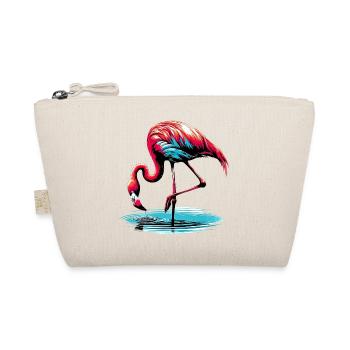Rosa Flamingo - Bio-Täschchen - Natur - Vorne