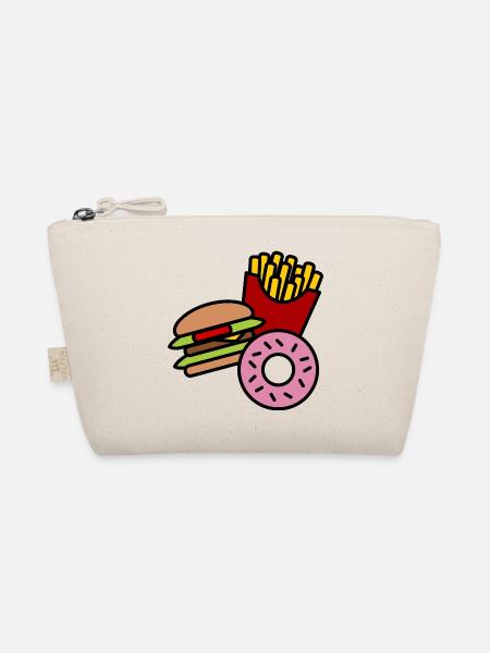 Pommes Burger Donut - Bio-Täschchen - Natur - Vorne