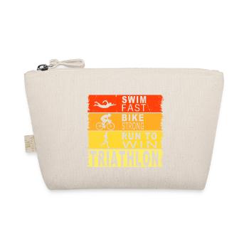 Swim fast - Bike strong - Run to win - Bio-Täschchen - Natur - Vorne