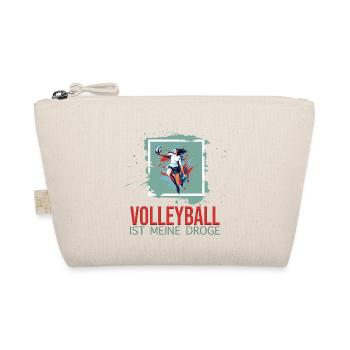 Volleyball ist meine Droge - Bio-Täschchen - Natur - Vorne