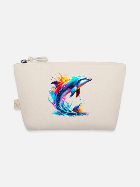 Delfin - Bio-Täschchen - Natur