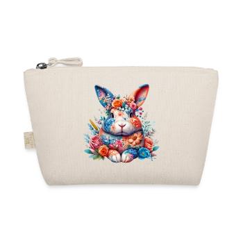 Lapin décoré de fleurs - Trousse biologique - nature - Devant