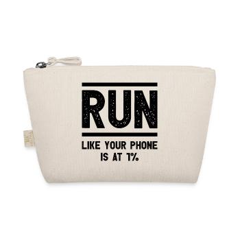 Run Like Your Phone Is At 1% Witziges Läufer - Bio-Täschchen - Natur - Vorne