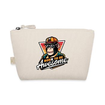 Cool Chimpanzee Born To Be Awesome - Organic Pouch - nature - Front