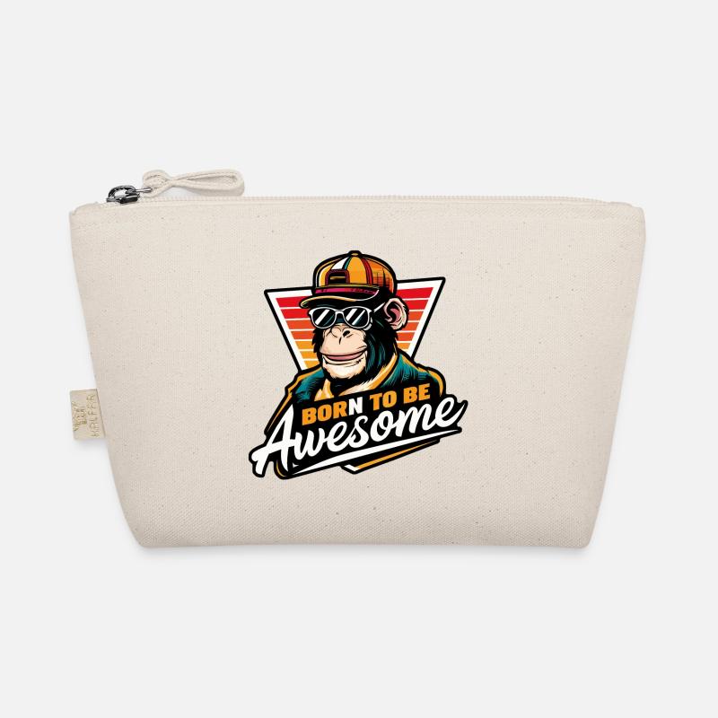 Cool Chimpanzee Born To Be Awesome Organic Pouch