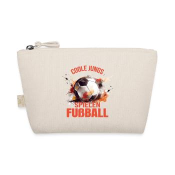 Coole Jungs spielen Fußball - Bio-Täschchen - Natur - Vorne