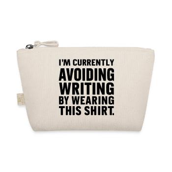 Writing Avoidance: The T-Shirt Confession - Organic Pouch - nature - Front
