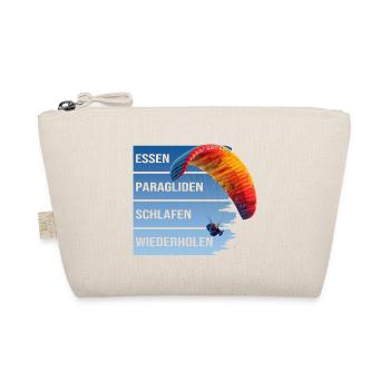 Essen - Paragliden - Schlafen - Wiederholen - Bio-Täschchen - Natur - Vorne