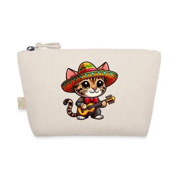 Bengal cat as mariachi guitarist Cinco de Mayo - Organic Pouch - nature - Front