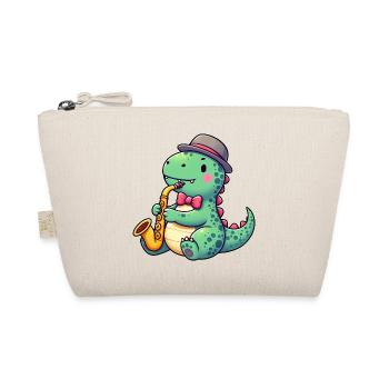T-Rex Dino Saxophoniste Jazz - Trousse biologique - nature - Devant