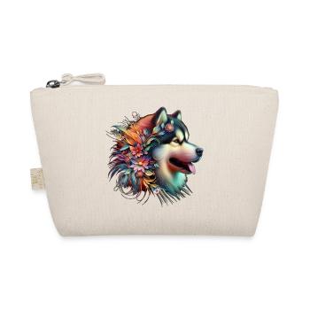 Tête de malamute floral - Trousse biologique - nature - Devant