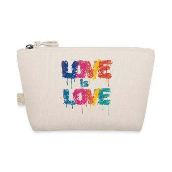 Farbenfrohes Graffiti mit Love Schriftzug - Bio-Täschchen - Natur - Vorne