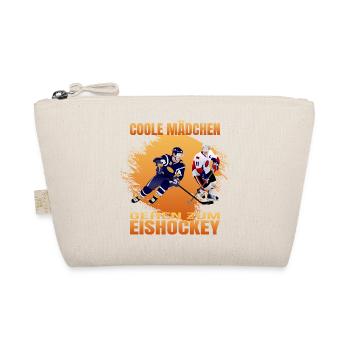 Coole Mädchen gehen zum Eishockey - Bio-Täschchen - Natur - Vorne