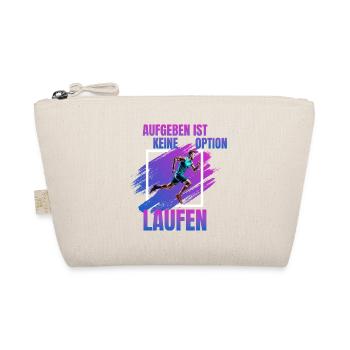 Laufen: Aufgeben ist keine Option - Bio-Täschchen - Natur - Vorne