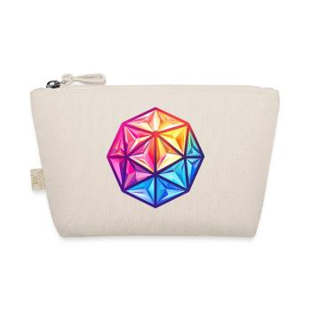 Geometric D20 D20 Cube – Fantasy RPG - Organic Pouch - nature - Front