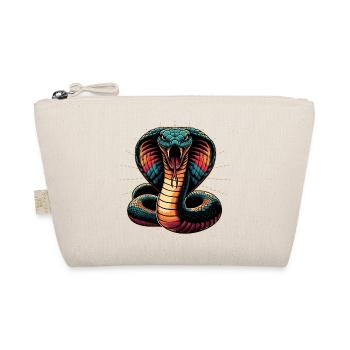 dynamic and colorful Cobra snake motif - Organic Pouch - nature - Front