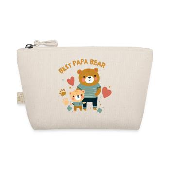 Father's Day. Best Papa Bear - Organic Pouch - nature - Front