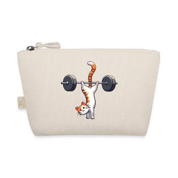 Katze Handstand Workout Training Fitness Salto - Bio-Täschchen - Natur - Vorne