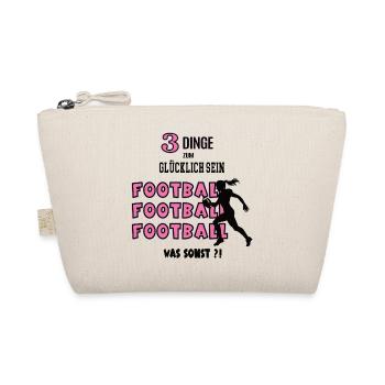 Football Footballerin Spielerin Footballspielerin - Bio-Täschchen - Natur - Vorne