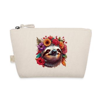 Sloth with Flowers - Organic Pouch - nature - Front