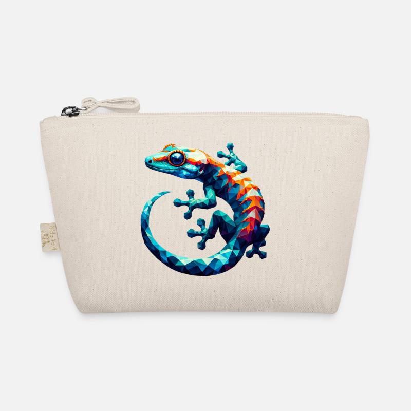 Polygonal gecko Organic Pouch