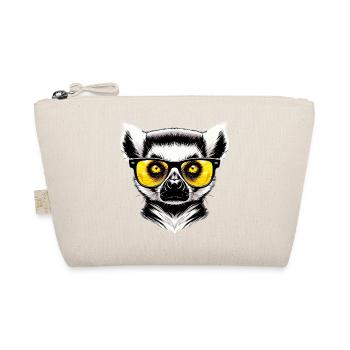 Lemur with Sunglasses - Organic Pouch - nature - Front