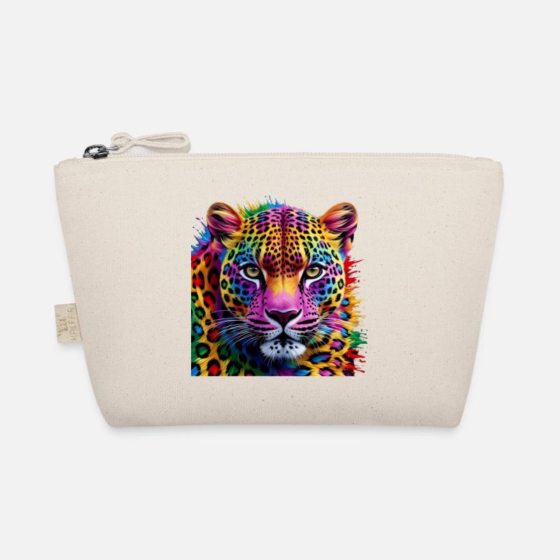 colorful leopard Organic Pouch
