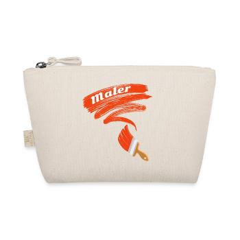 Kreativer Malpinsel Schriftzug - Bio-Täschchen - Natur - Vorne