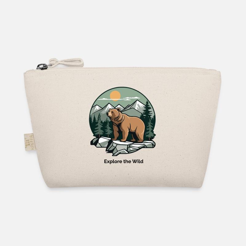 Bär in Berglandschaft Logo Bio-Täschchen