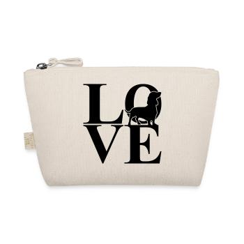 Dackel Love Hundemotiv - Bio-Täschchen - Natur - Vorne