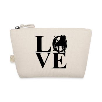 American Bulldog Love Hundemotiv - Bio-Täschchen - Natur - Vorne