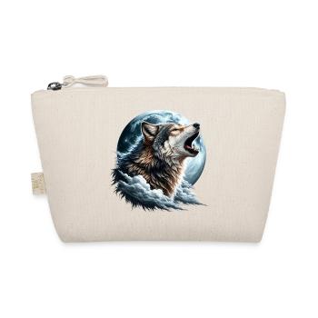 Wolf howls at the full moon - Organic Pouch - nature - Front