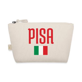 Lebendige italienische Flagge und PISA Heritage Design - Bio-Täschchen - Natur - Vorne