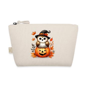 Halloween owl in pumpkin: autumnal scary fun - Organic Pouch - nature - Front