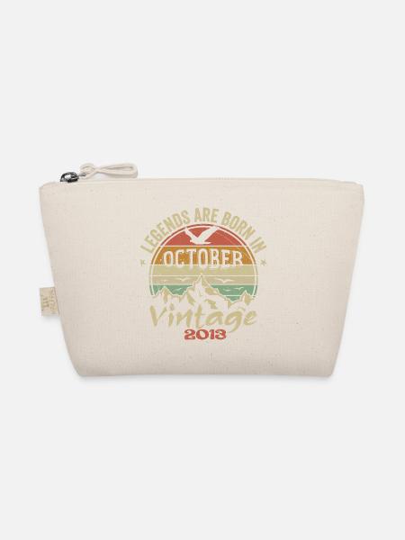 Awesome Since October 2013 - October 2013 Gift - Organic Pouch - nature - Front