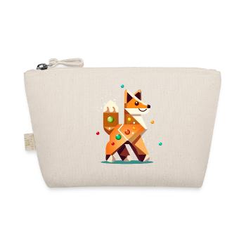 Fuchs im Lebkuchen Stil– Kreatives Weihnachtsmotiv - Bio-Täschchen - Natur - Vorne