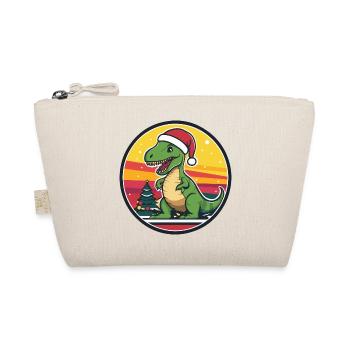 Dinosaur T-Rex Christmas Animal - Organic Pouch - nature - Front