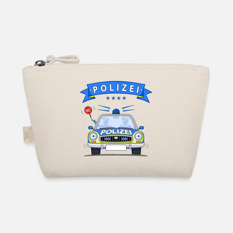 Polizeiauto mit Sirene Bio-Täschchen