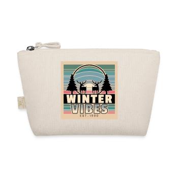 Winter Vibes: Retro Sunset & Nature - Organic Pouch - nature - Front