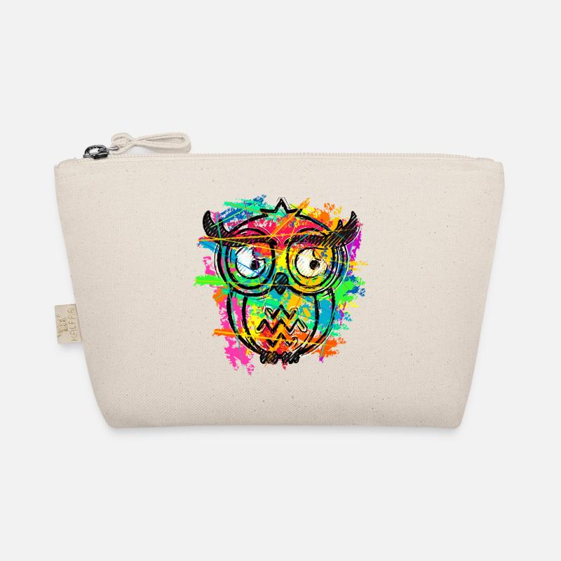 Owl (Colorful Stripes) Organic Pouch