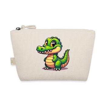 Alligator Crocodile - Organic Pouch - nature - Front