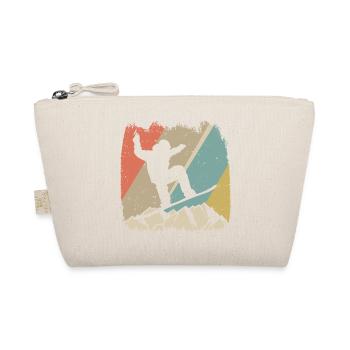 Alpine Retro Snowboarder - Organic Pouch - nature - Front
