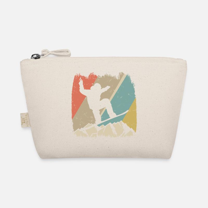 Alpiner Retro-Snowboarder Bio-Täschchen