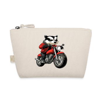 Badgers Motorcycle / Motorcyclist Badger - Organic Pouch - nature - Front